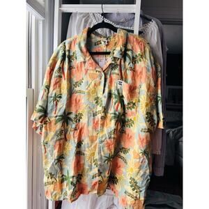 Rare NWT Lucy & Yak Organic Cotton Button Shirt L Santiago Hawaiian